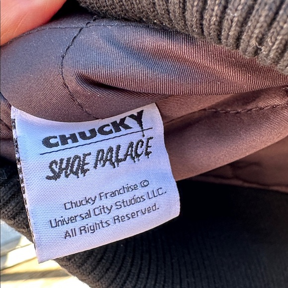 Chucky Shoe Palace Good Guys Black & Cream Synthetic Leather Varsity Jacket XL - Picture 9 of 10